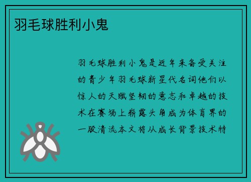 羽毛球胜利小鬼